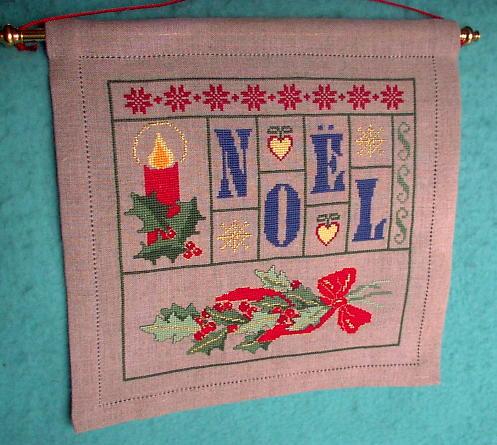 noel sampler, punto croce con dietro perfetto