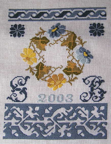 sampler corso punto croce con dietro perfetto