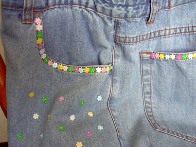 dettaglio borsa in jeans