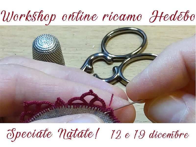 Workshop online ricamo Hedebo